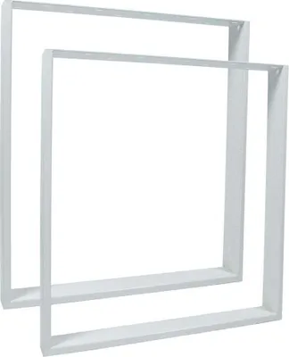 Immagine prodotto di Natural Goods Berlin Mobili RECHTECK, guide per tavolo, gambe per tavolo, struttura per tavolo, tavolo da pranzo, panca, tavolino, bianco, L50xH72 cm, 2 pezzi