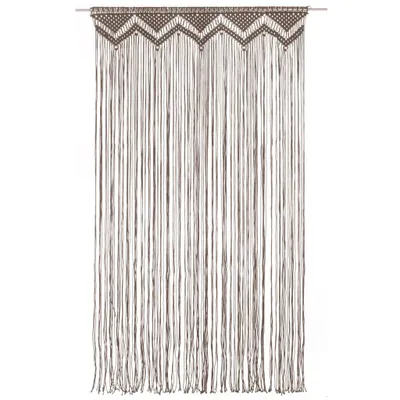 Produktbild von vidaXL Makramee Vorhang Taupe 140x240 cm Baumwolle