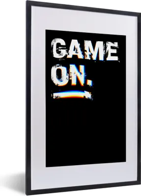 Produktbild von MuchoWow® Gerahmtes Poster Spiele - Spiel - Sprichwörter - Zitate - Game on 40x60 cm - Poster mit Schwarzem Bilderrahmen Wandposter Rahmen Foto Bilder - Poster in Rahmen