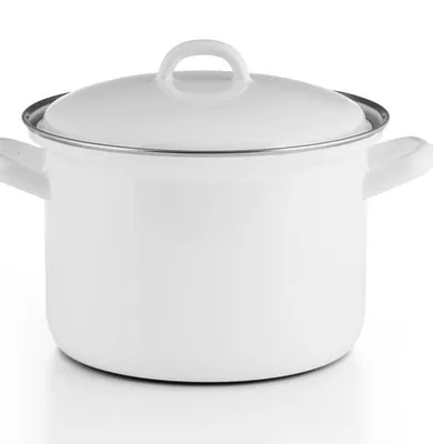 Produktbild von Riess 0125-033 Kochtopf inkl. Deckel, emailliert, 22 cm Durchmesser, Induktionsherd-geeignet