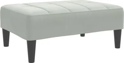 Zdjęcie produktu dla vidaXL Podnóżek jasnoszary 77x55x31 cm aksamitny