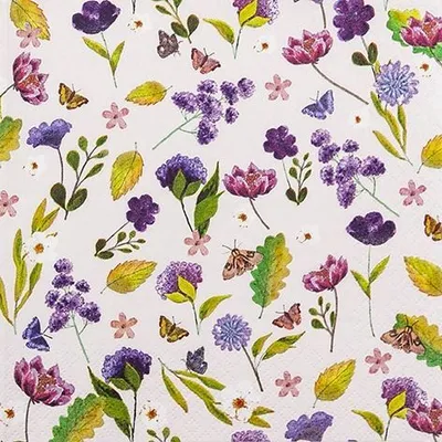 Immagine prodotto di HOME F. 212305 Tovaglioli da pranzo Flora - 33 x 33 cm, 20 pezzi