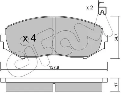 Produktbild von CIFAM Bremsbeläge Satz Vorne Bremsklötze für SUZUKI Grand Vitara II SUV (JT, TE, TD) 822-766-0