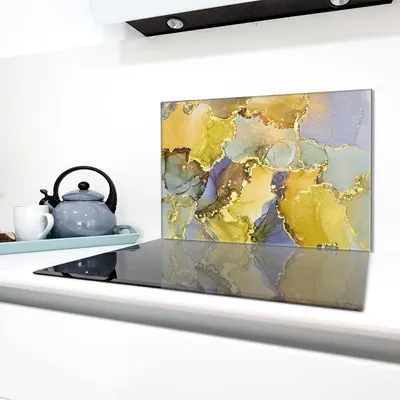 Obrázek produktu pro Skleněný ochranný kryt na sporák 80x52 Mramor