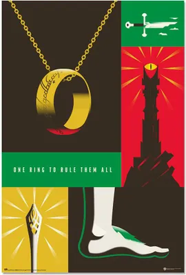Produktbild von Poster "Herr der Ringe" 100. Jahrestag wb