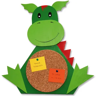 Image de Kit tableau d'affichage en bois Dino enfants