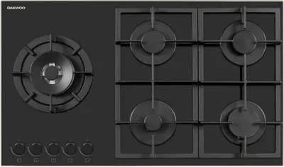 Immagine prodotto di Piano cottura a gas DAEWOO, 5 zone di cottura, 90 cm, BH9GKF51BNH, nero