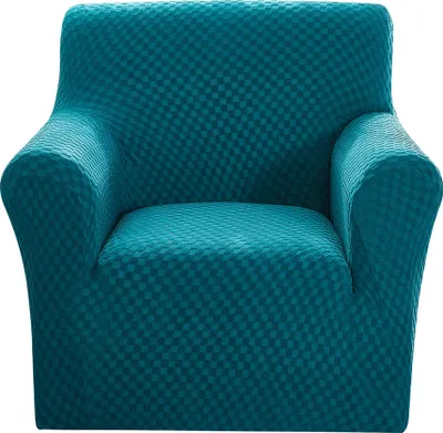 Obrázek produktu pro Topchances Stretch Sofa Cover Elastický žakárový potah na pohovku s područkami pro 1-místnou pohovku, zelený