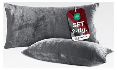 Produktbild von 2er Set Kissenbezug Cashmere Touch 40x80 cm in Anthrazit