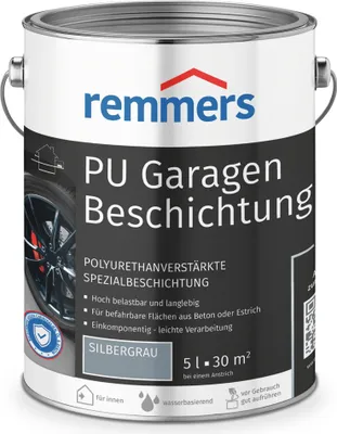 Produktbild von Remmers PolyurethanGaragenbeschichtung silbergrau 5 l, Beton- und Bodenfarbe