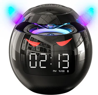 Produktbild von G9 Bluetooth Lautsprecher Mini, Wecker, AI Smart Speaker, HIFI Bass, LED Lichteffekt, SD-Karte, Freisprechfunktion, Tragbar, Desktop, Outdoor
