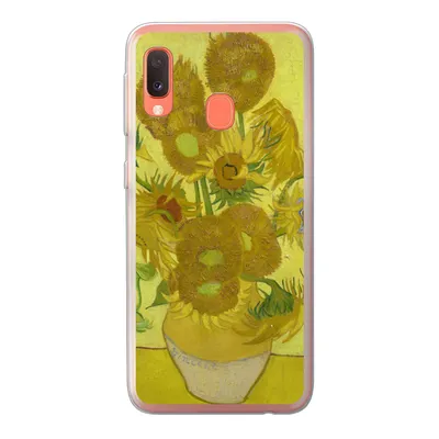 Produktbild von MuchoWow® Handyhülle Schutzhülle Hülle für Samsung Galaxy A20e Sonnenblumen - Vincent van Gogh Silikon Softcase Handy Hülle - Abdeckung