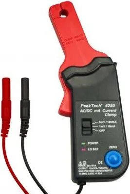 Produktbild von PeakTech P 4250 - Stromzangenadapter füberr Multimeter  60 A AC/DC  mit 4mm Anschlu§stecker
