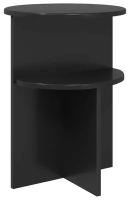 Immagine prodotto di Tavolo laterale Rovere Nero Ø 39,5 x 55 cm Legno ingegnerizzato