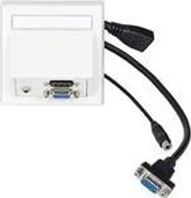 Immagine prodotto di VivoLink WI221192 Presa HDMI + VGA + 3,5 mm Bianco (221192)