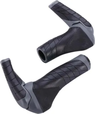 Image de Poignées BBB Cycling ErgoStyleSet 92 mm/133 mm noir/gris - poignées de vélo ergonomiques...