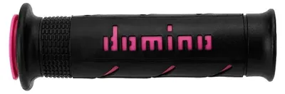 Immagine prodotto di Set di manopole Domino A250 On-Road nero/rosa con estremità aperte
