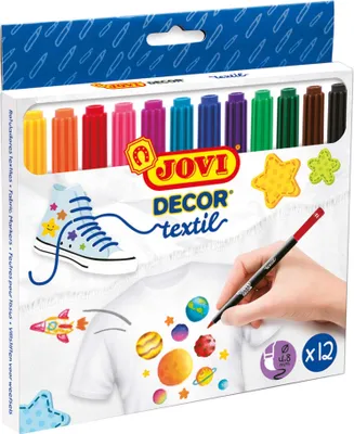 Produktbild von Jovi Textile Markers Set Textilmarker 12 stk