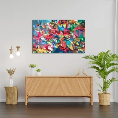 Immagine prodotto di Wallity, 0439 - 72 x 46, Quadro decorativo in vetro temperato, Multicolore, 100 % vetro temperato, 46 x 72 cm