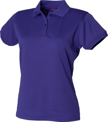 Produktbild von Henbury Damen Coolplus® Polo-Shirt / Polohemd, RW636 (XS) (Kräftiges Violett)