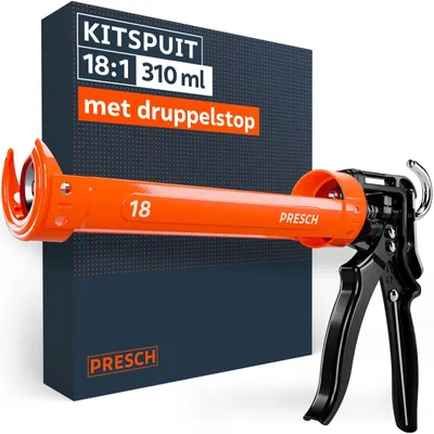 Productafbeelding van Kitspuit kitpistool - 18:1 overbrengingsverhouding - Druppelstop - 360 graden draaibaar - 310 ml