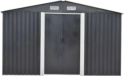Produktbild von Grau verzinktes Stahlgerätehaus MANSO - 12,5 m²