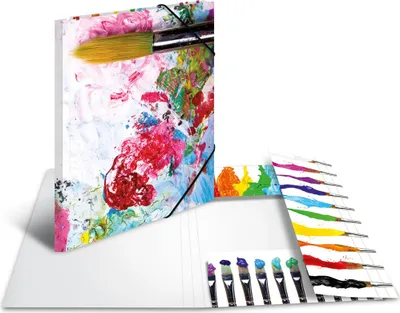 Produktbild von HERMA Eckspannermappe "Farben" aus Karton DIN A3