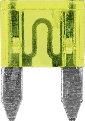 Mini-Flachsicherung 32V/20A gelb, 5 Stück im Blister