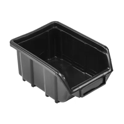 Produktbild von 50 x Lagerboxen Stapelboxen Sichtlagerkasten Eco Box Schwarz 17x11,5x7,5cm Sortierkasten