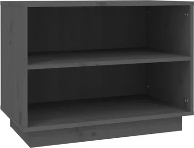 Produktbild von vidaXL Schuhschrank Grau 60x34x45 cm Massivholz Kiefer