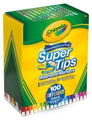 Produktbild von Crayola 58-5100, 100 Farben, Mehrfarbig, Rund, Italien, 3 Jahr(e), Junge/Mädchen