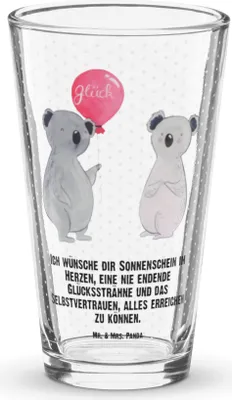 Produktbild von Mr. & Mrs. Panda Glas Koala Luftballon - Transparent - Geschenk, Cocktailglas, Party, Longdrinkglas, Shaker, Geburtstag, Bierglas, Trinkglas