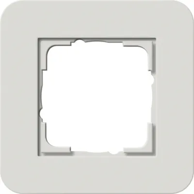 Produktbild von GIRA 0211411 Abdeckrahmen 1fach E3 Hellgrau/Reinweiß glänzend Soft-Touch