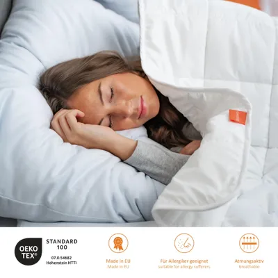 Produktbild von Kopfkissen 40 x 80 cm, Bettkissen, 100% Mikrofaser, für Allergiker geeignet, sleepling Komfort 100