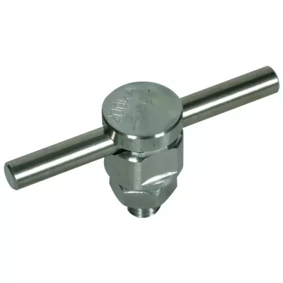 Produktbild von Dehn KS-Verbinder NIRO 200kA f. Rd 10mm einteilig m. Federring 301209