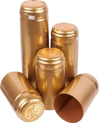 Produktbild von 100Stk Schrumpfkapseln Flaschenkapseln Siegelkapseln Kapseln für Weinkorken GOLD