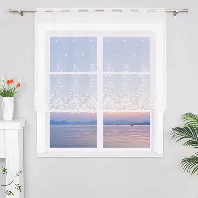 Obrázok produktu pre Záves Famanu s výšivkou – krémová farba – 120 x 150 cm