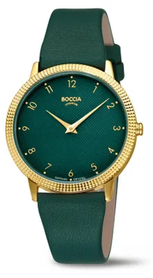 Image de Montre pour femme Boccia 3381-02, quartz, titane, vert pétrole/doré