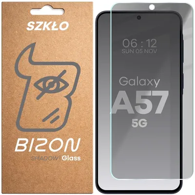 Produktbild von Gehärtetes Glas mit Privatschutzfilter für Galaxy A57 5G, Bizon Glass Clear Shadow, getönt