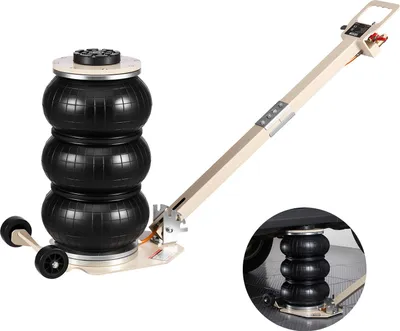 Immagine prodotto di Cric pneumatico per auto VEVOR Cric pneumatico da 3 t con 6 tubi in acciaio e impugnatura regolabile, altezza di sollevamento 140-450 mm, sollevamento rapido, cric pneumatico per auto SUV pick-up