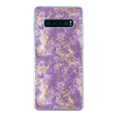 Produktbild von MuchoWow® Handyhülle Schutzhülle Hülle für Samsung Galaxy S10 Lite Marmor - Lila - Gold - Muster Silikon Softcase Handy Hülle - Schutz