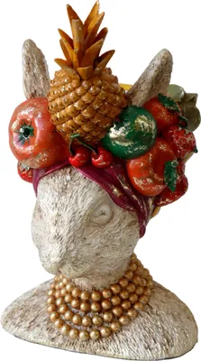 Produktbild von FURNARO Objektvase Bohemian Rabbit Kunststoff bunt 18x18x24?cm