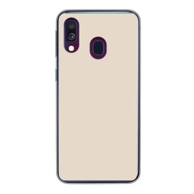 Produktbild von MuchoWow® Handyhülle Schutzhülle Hülle für Samsung Galaxy A40 Hell - Beige - Farbe - Unifarben Silikon Softcase Handy Hülle - Handy-Tasche