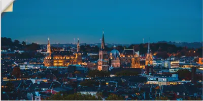 Produktbild von ARTland Wandbild, selbstklebend Aachen Skyline II Größe: 150x75 cm