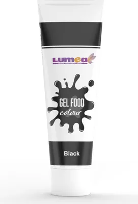 Produktbild von Gel-Lebensmittelfarbe Schwarz, 30g – Intensiv & mischbar für Fondant, Marzipan, Cremes & mehr