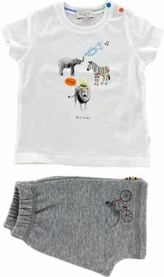 Productafbeelding van B05 complete set: Bimba Boy Paul Smith baby T-shirt/shortset, katoen, kinderkleding