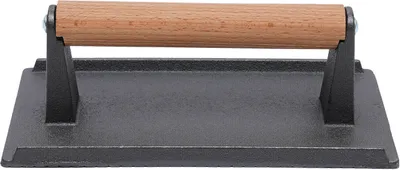 Obrázek produktu pro Hliníkový steakový lis Masový lis Plochý BBQ Hamburger Slanina Klobása Litinový grilovací lis Těžká masová placka 21 * 10,5 cm
