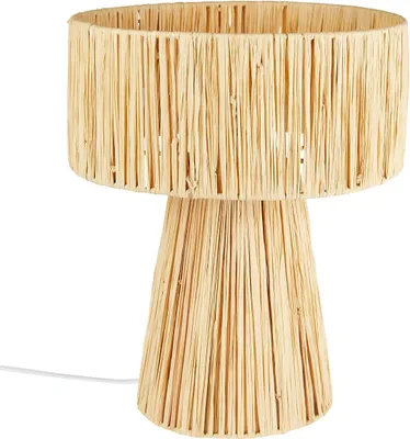 Obrázek produktu pro Atmosphera | Stolní lampa - 34 cm - Béžová - Boho styl - Přírodní elegance - Teplé světlo