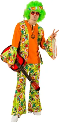 Produktbild von O7229-48-50 Herren Hippy Kostüm Hippyanzug Gr.48-50