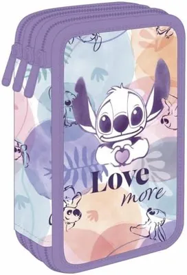 Produktbild von Coolpack Jumper 3 Dreifach-Federmäppchen mit STITCH-Zubehör